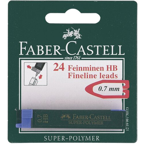 Mine 0,7MM HB SUPER POLYMER PK2 FABER CASTELL BLISTER Slike