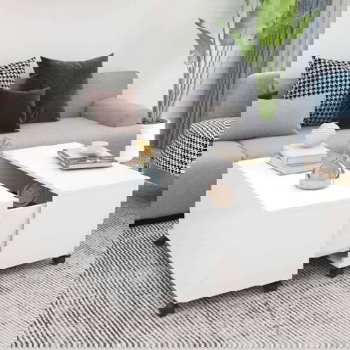 vidaXL stolić za kavu bijeli 75 x 75 x 38 cm od iverice Cene