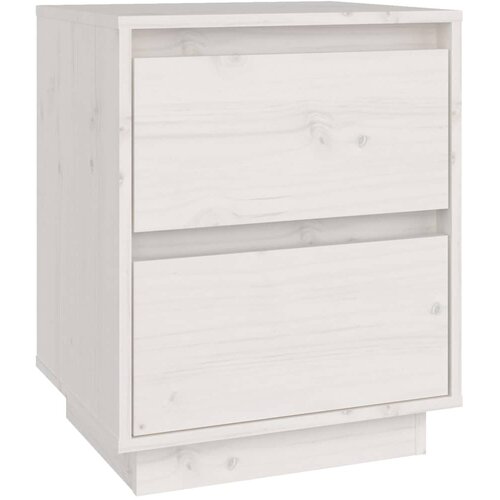 Maison Chic Nočna omarica - Nočna miza bela 40x35x50 cm trdna borovina, (21687030) Slike