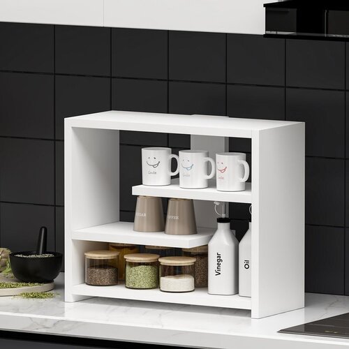 Hanah home Gupse - Whıte White Wall Shelf Cene