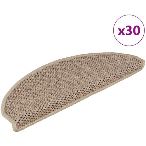 VidaXL Samoljepljivi otirači za stepenice 30kom 65x21x4cm boja pijeska Slike