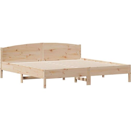 vidaXL Posteljni okvir brez vzmetnice 200x200 cm trdna borovina, (21322496) Cene