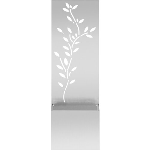 VidaXL Vrtni Sadič s Dekorativnom Pločom Srebrna 50 x 140 cm Slike