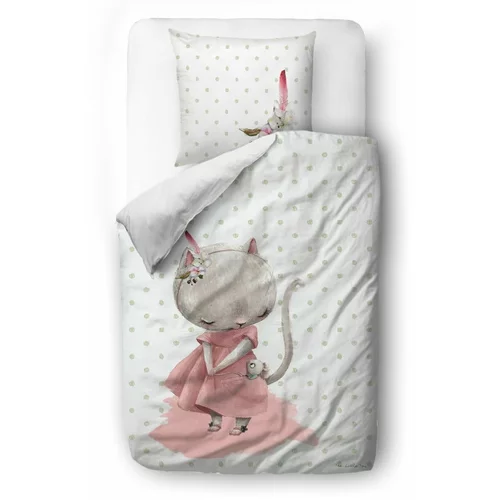 Mr. Little Fox Bombažna posteljnina za dojenčke Mouse, 100 x 130 cm