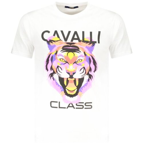 Cavalli Class Mu&scaron;ka Majica Kratkih Rukava Bijela Cijene