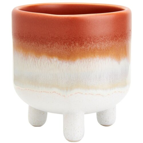 Sass & Belle narančasto-bijeli cvijetni lonac Bohemian Home Mojave, Ø 7,5 cm Cijene