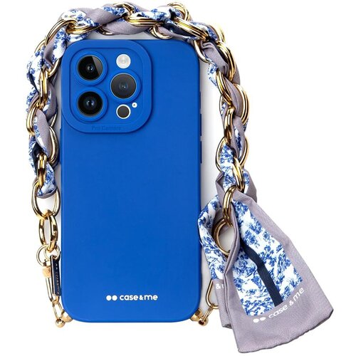  Maska za iPhone 14 Pro Max 6.7" CASE&ME sa maramom, Plava Cene