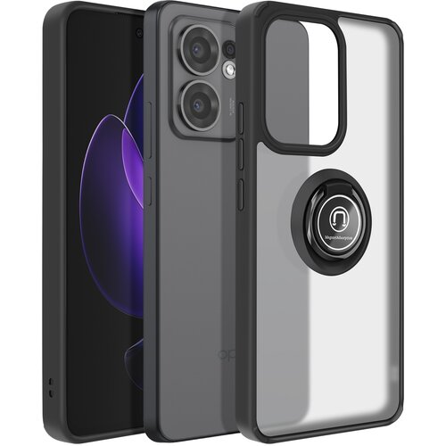 AVIZAR Ohišje za Oppo Reno 13 F / 13 FS Magnetni obroč prozornega hrbta, Črna, (5000012830) Cene