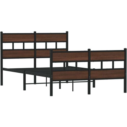 VidaXL Okvir kreveta bez madraca s uzglavljem i podnožjem 120x200 cm Slike