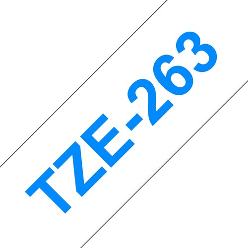 Brother Tze-263 združljiv laminirani trak - 36 mm x 8 metrov modro/bel, (21408870) Cene