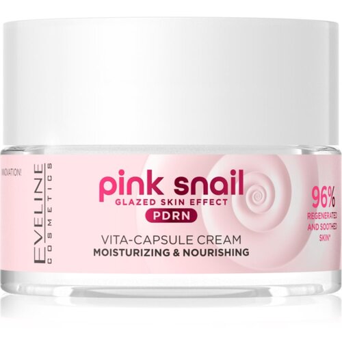 Eveline Cosmetics Pink Snail Glazed Skin Effect posvetlitvena krema proti gubam 50 ml Cene