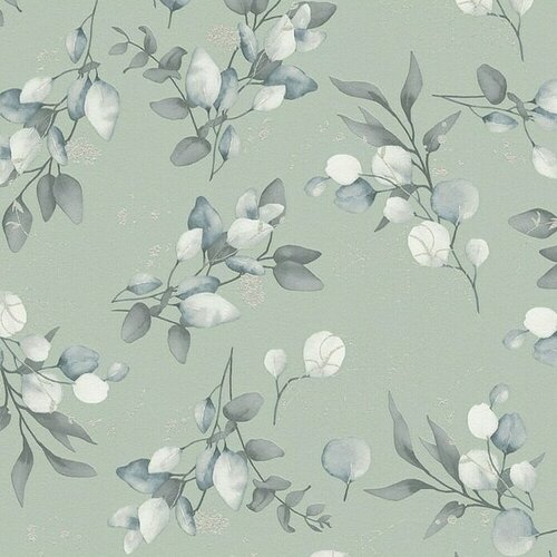 AS Creation Flis tapeta Pure Elegance (Zelena, bijela, Floral, 10,05 x 0,53 m) Slike
