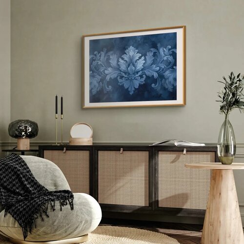  Plakat - Blue Ornament in Cool Shades 30x21 Zlatni okvir s margom Cene
