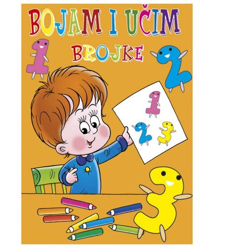  BOJANKA A4 16 LISTOVA &amp;quot;BOJAM I UČIM BROJEVE&amp;quot; GRAFOTISAK Slike