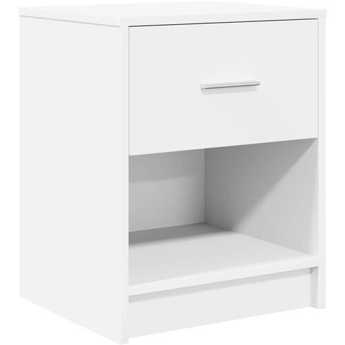 vidaXL Nočna omarica s predalom bela 40x34x50 cm, (5000298613) Cene