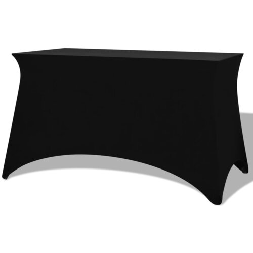 VidaXL Rastezljivi Stolnjak 2 kom 243x76x74 cm Crni Slike