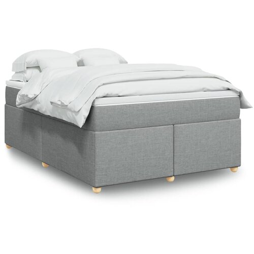  Krevet box spring s madracem svjetlosiva 160x200 cm tkanina Cijene