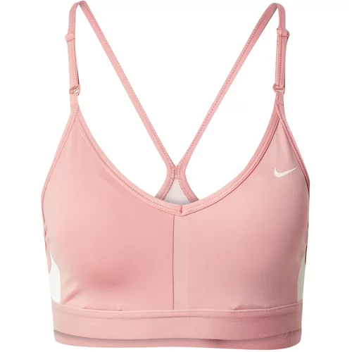 Nike Športni nederček svetlo roza / bela