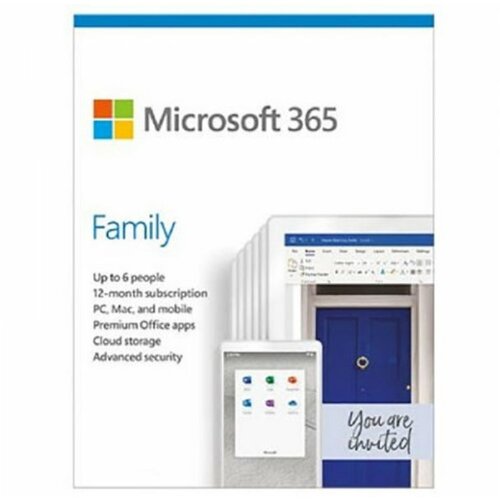 Microsoft Office 365 Family English Subscr 1YR CEE Only Medialess P6 6GQ-01191 poslovni softver Slike