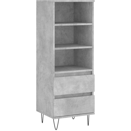 vidaXL Visoka omara betonsko siva 40x36x110 cm inženirski les Cene