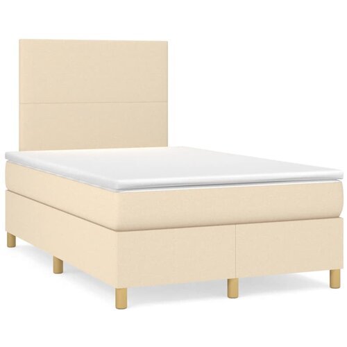  The Living Store Box spring postelja z vzmetnico krem 120x190 cm blago - Box Spring Postelja, (21440123) Cene