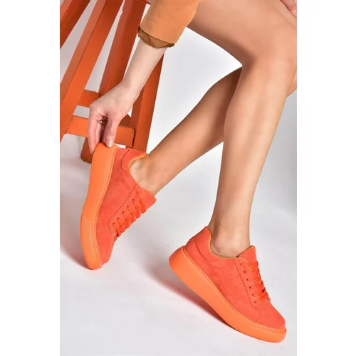Fox Shoes Orange Suede Women's Sports Shoes Sneakers