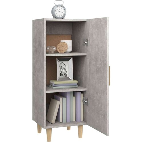  Komoda siva boja betona 34 5x34x90 cm od konstruiranog drvo Slike