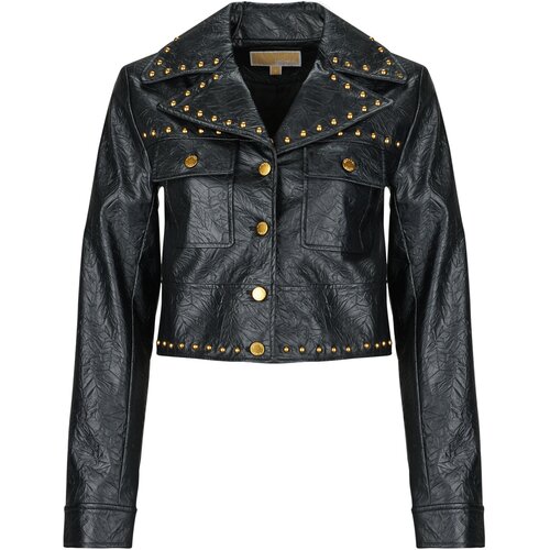 Michael Kors Usnjene jakne & Sintetične jakne STUDDED FX LEATHER JKT Črna Cene