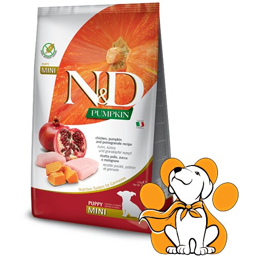 N&d pumpkin Puppy Mini Chicken, Pumpkin & Pomegranate 2,5kg, Za Bolju Laktaciju Slike