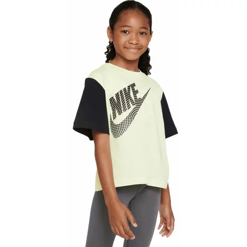 Nike NSW TEE ESSNTL BOXY TEE Majica za djevojčice, žuta, veličina