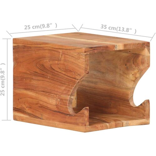 VidaXL stensko stojalo za kolo 35x25x25 cm trden akacijev les Slike