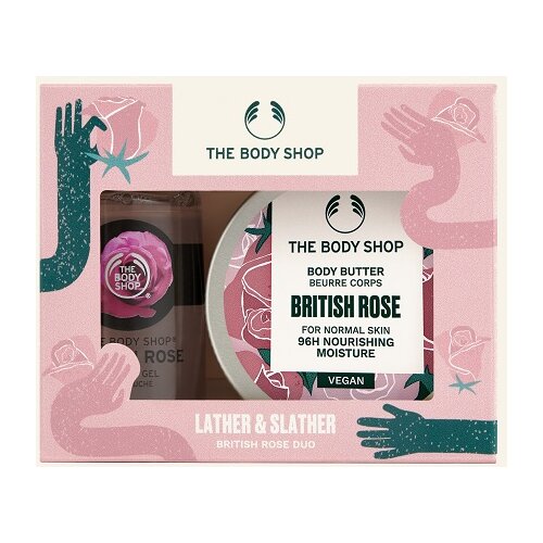The Body Shop lather & Slather British Rose Duo Slike