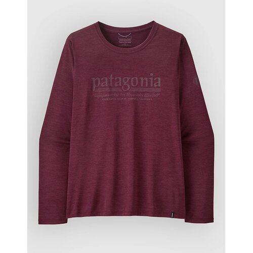Patagonia Cap Cool Daily - Hut Tripper Majica z dolgimi rokavi berry fig / lt bry fig xdye Slike