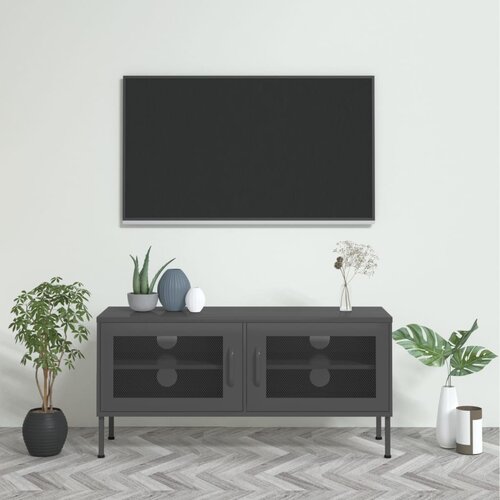VidaXL TV ormarić antracit 105 x 35 x 50 cm čelični Slike