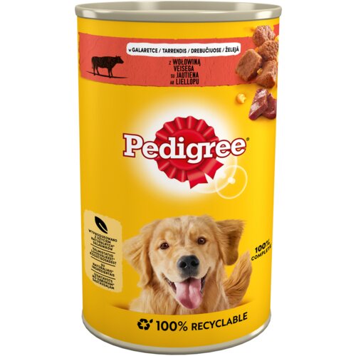 Pedigree Adult Govedina v želeju - mokra pasja hrana - konzerva - 1200 g, (21419937) Cene