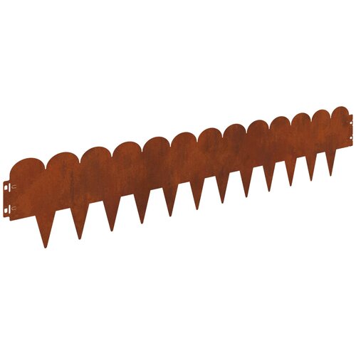 vidaXL Robovi trave 20 pcs 103 x 20 cm Jeklo Rjav, (5000301687) Cene