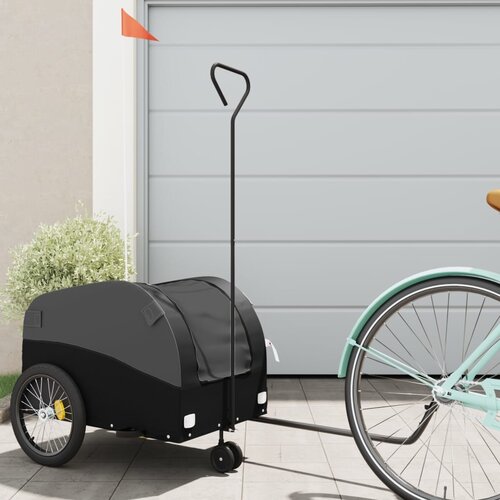vidaXL Prikolica za bicikl crna 30 kg željezna Cijene