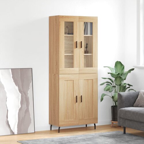vidaXL Visoka komoda hrasta sonome 69 5x34x180cm od konstruiranog drva Cijene