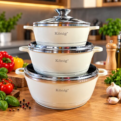  Set granitnog posuđa Konig KO-GS &amp;ndash; Krem Slike