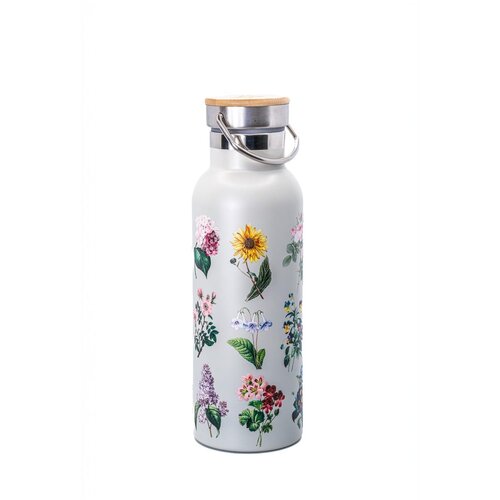 Sass & Belle Svijetlo siva boca za vodu za put od nehrđajućeg čelika 425 ml Vintage Flowers – Cijene