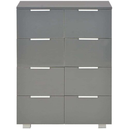 VidaXL Komoda visoki sjaj siva 60 x 35 x 80 cm od iverice Slike