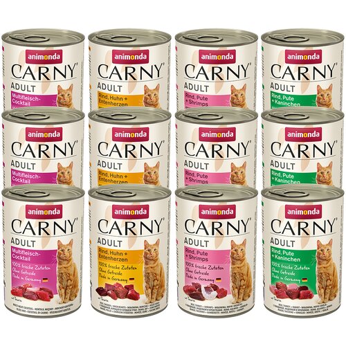 Animonda Varčno pakiranje Carny Adult 12 x 400 g - Kreacije s perutnino & govedino Cene