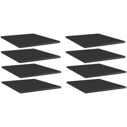 vidaXL Police za knjige 8 kom visoki sjaj crne 40x50x1,5 cm iverica Cijene