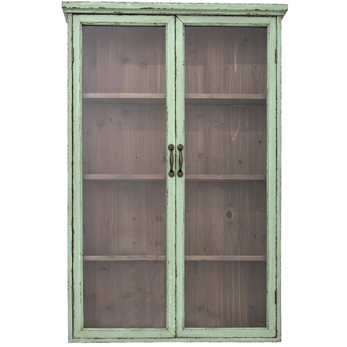 Bloomingville Svijetlo zelena viseća vitrina od masivne jele 81x122x18 cm Hazem &amp;ndash; Slike