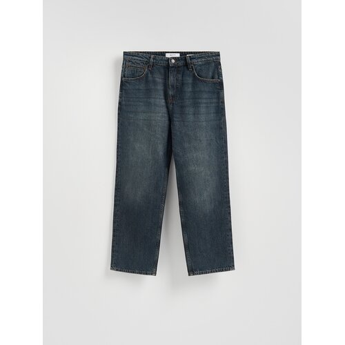 Reserved Relaxed straight traperice - indigo jeans Cijene
