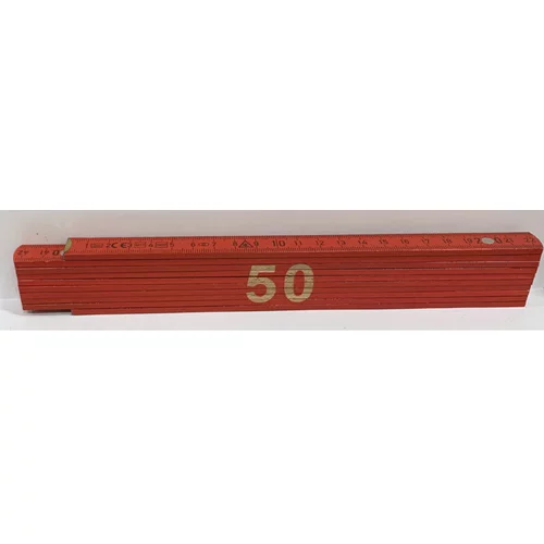 HEKA Zložljiv meter Heka (napis: 50, rdeče barve, 2 m)