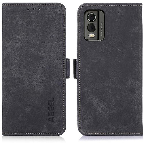 INORCO ABEEL Za Nokia C32 retro teksturni ovitek z magnetnim zapiranjem PU usnjena torbica za stojalo za telefon denarnica, (22033341) Slike