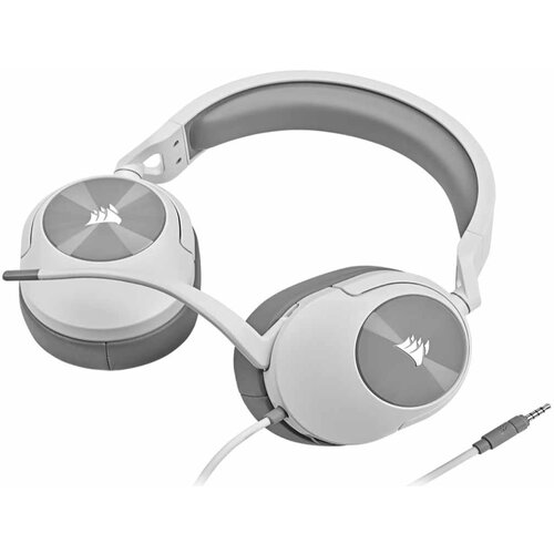 Corsair HS55 stereo wired gaming headset — white Cene