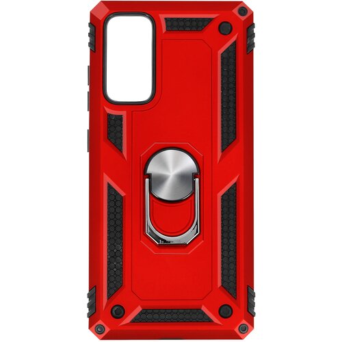 AVIZAR Ovitek za Samsung Galaxy S20 FE, odporen na udarce, s kovinskim nosilnim obrocem - rdec, (20626308) Cene