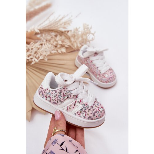 Boto Girls Sports Shoes With Unicorn Pattern Pink Ilana Cene